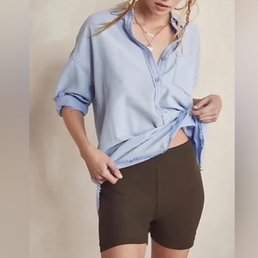 NWOT Free People Intimately Under it All Mesh Shorts in Chocolate